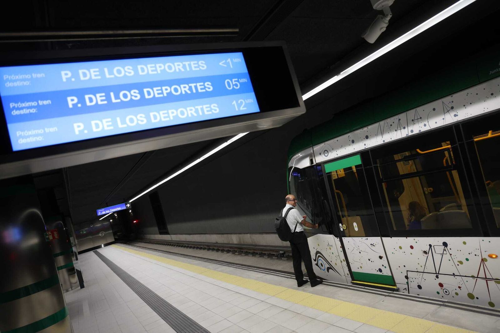 Los nuevos metros de Málaga hacen bajas la espera a los cinco minutos.