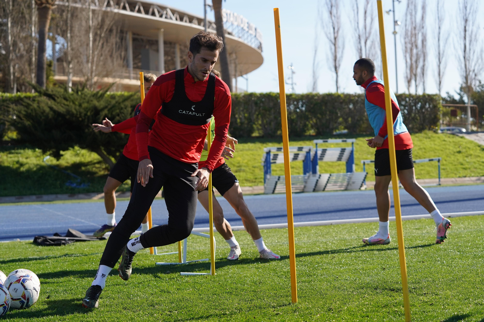 Ejercicio de picas en el entrenamiento del jueves.