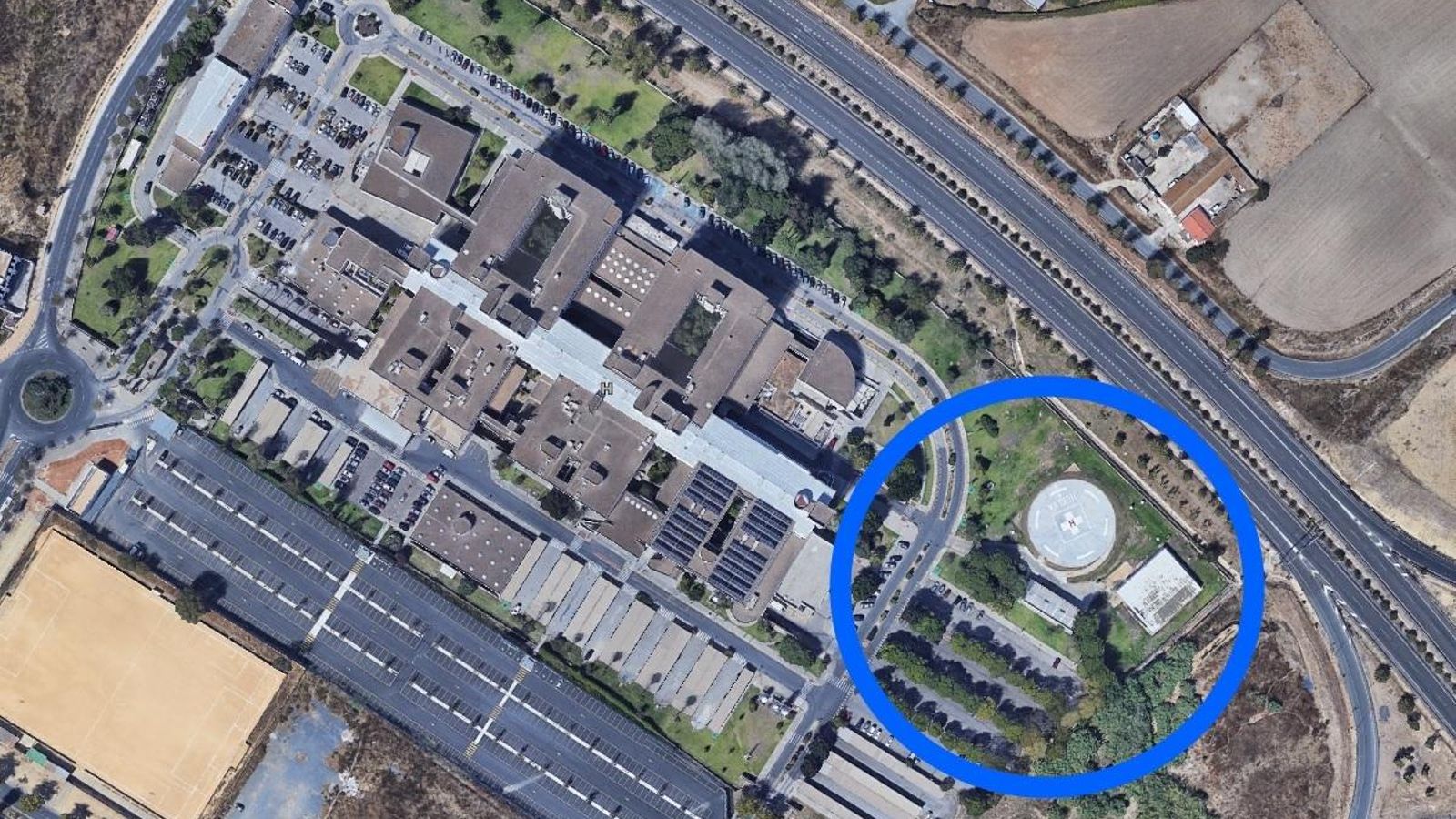 Zona del helipuerto, donde se ubicará el materno-infantil.