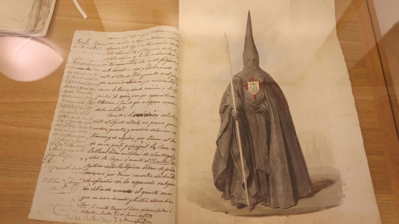 Propuesta de cambio de túnica de los nazarenos de la Carretería. 1859. Archivo General del Arzobispado de Sevilla.