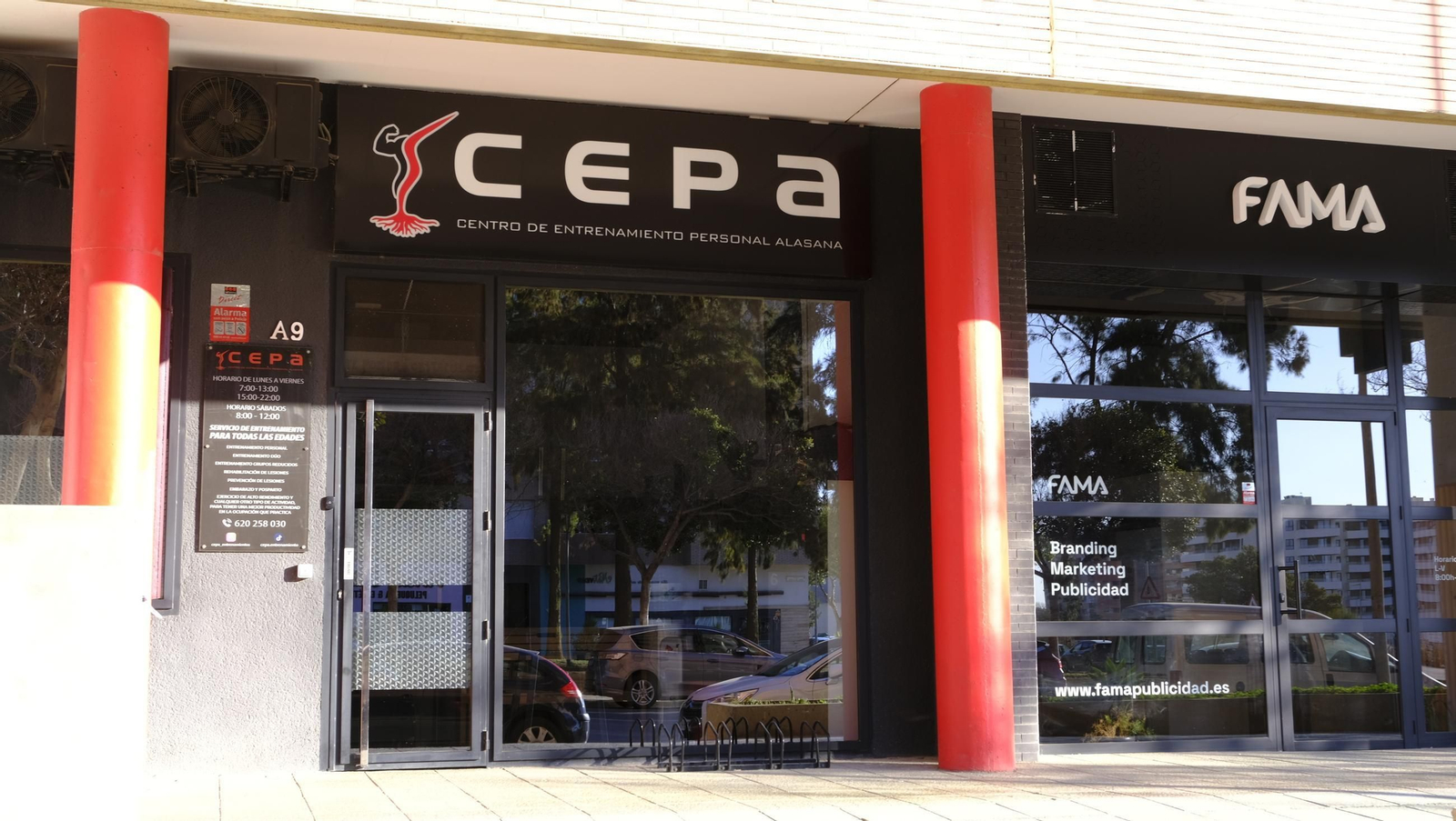 El centro de entrenamiento de la Vega objeto de la orden de precintado por parte del Ayuntamiento.