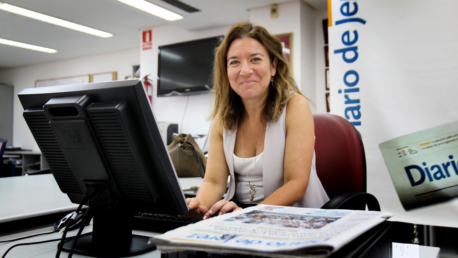 Isamay Benavente, en las instalaciones de Diario de Jerez.