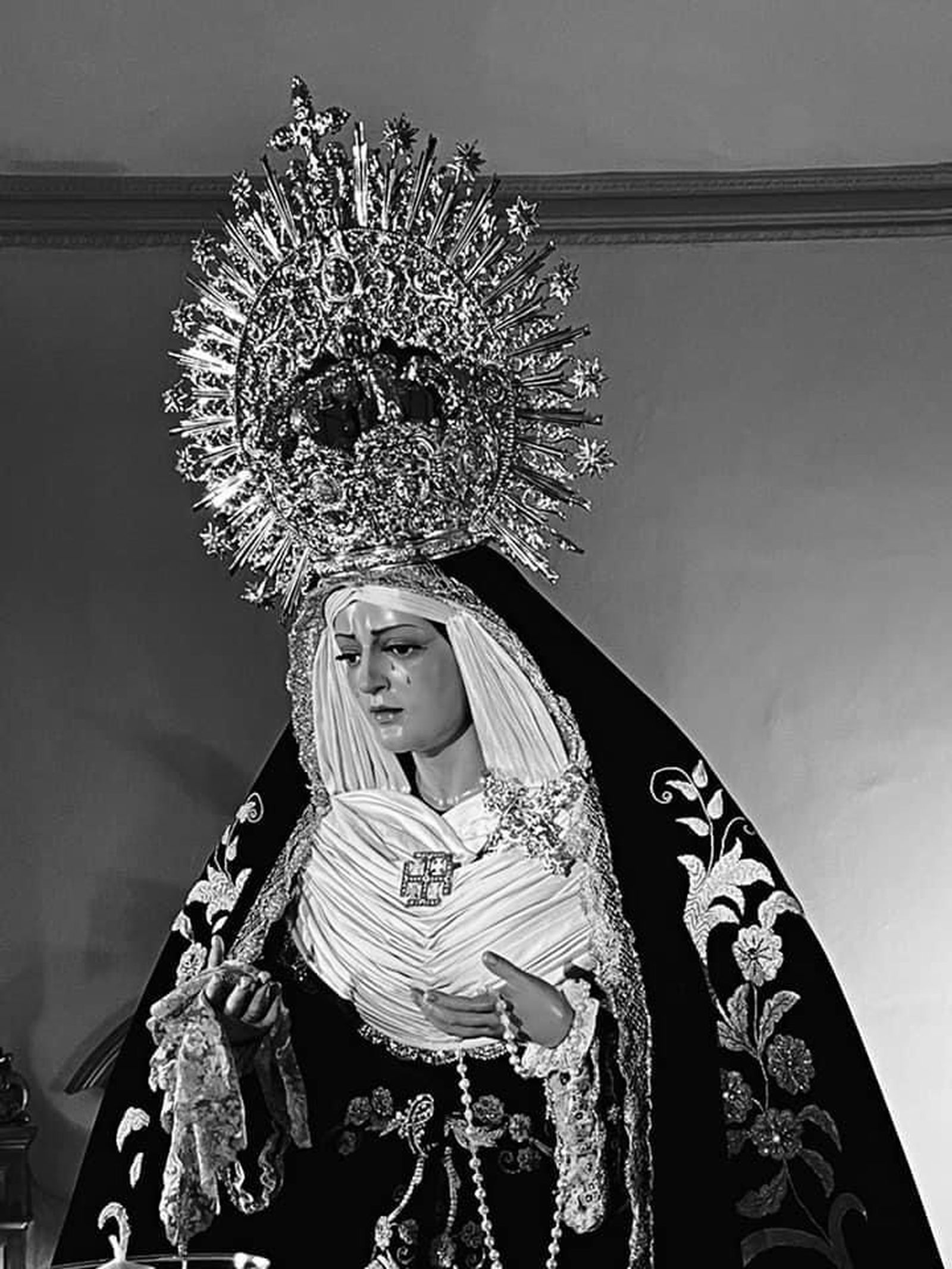 La Virgen de los Dolores de la cofradía de Vera Cruz de Alcalá del Valle.