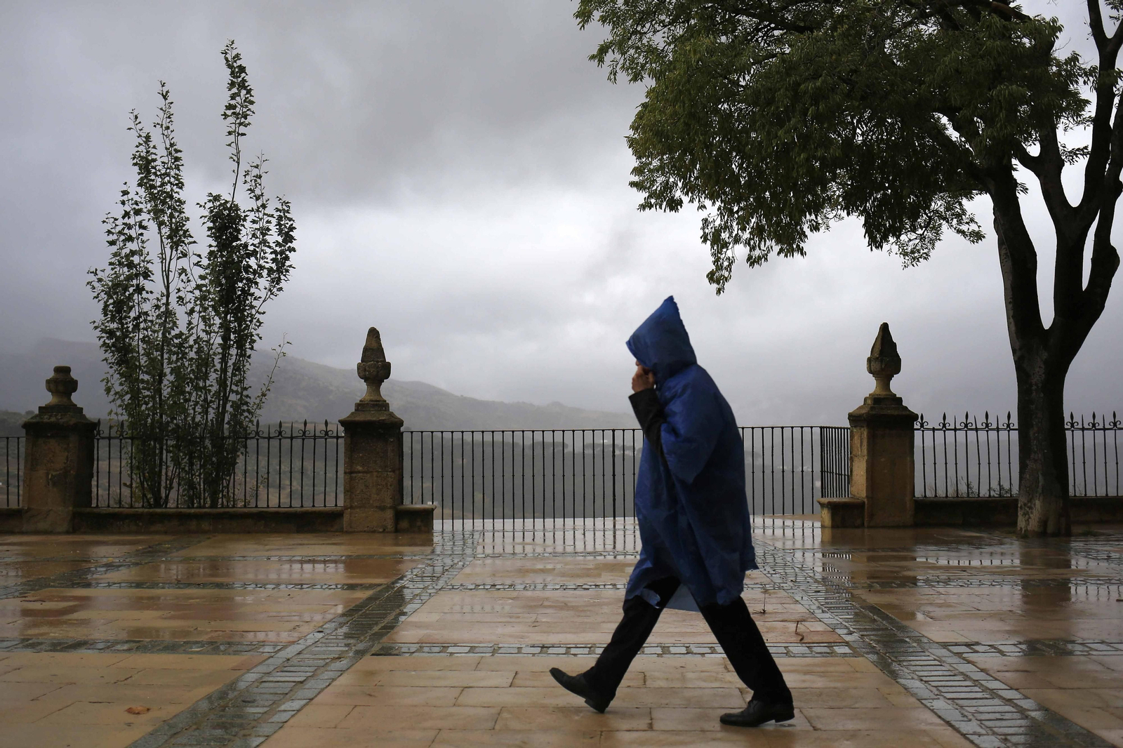 Lluvias en Ronda, durante la última borrasca.