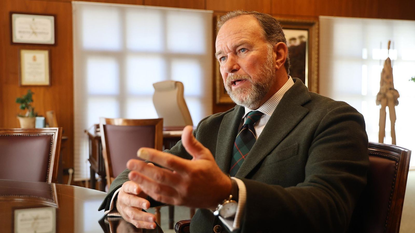 José Luis García-Palacios Álvarez, durante la entrevista.