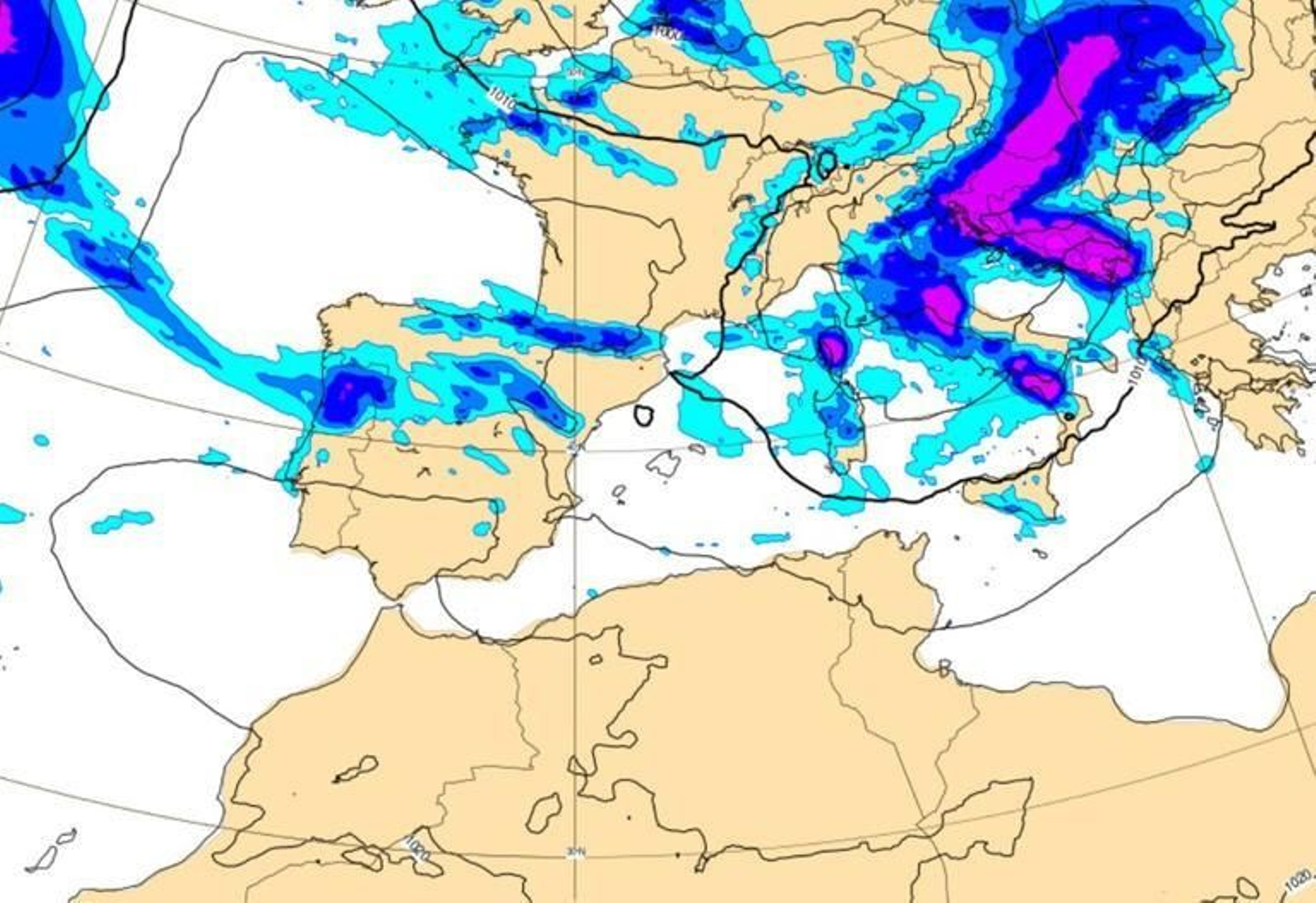 Bombogénesis doble en Sevilla