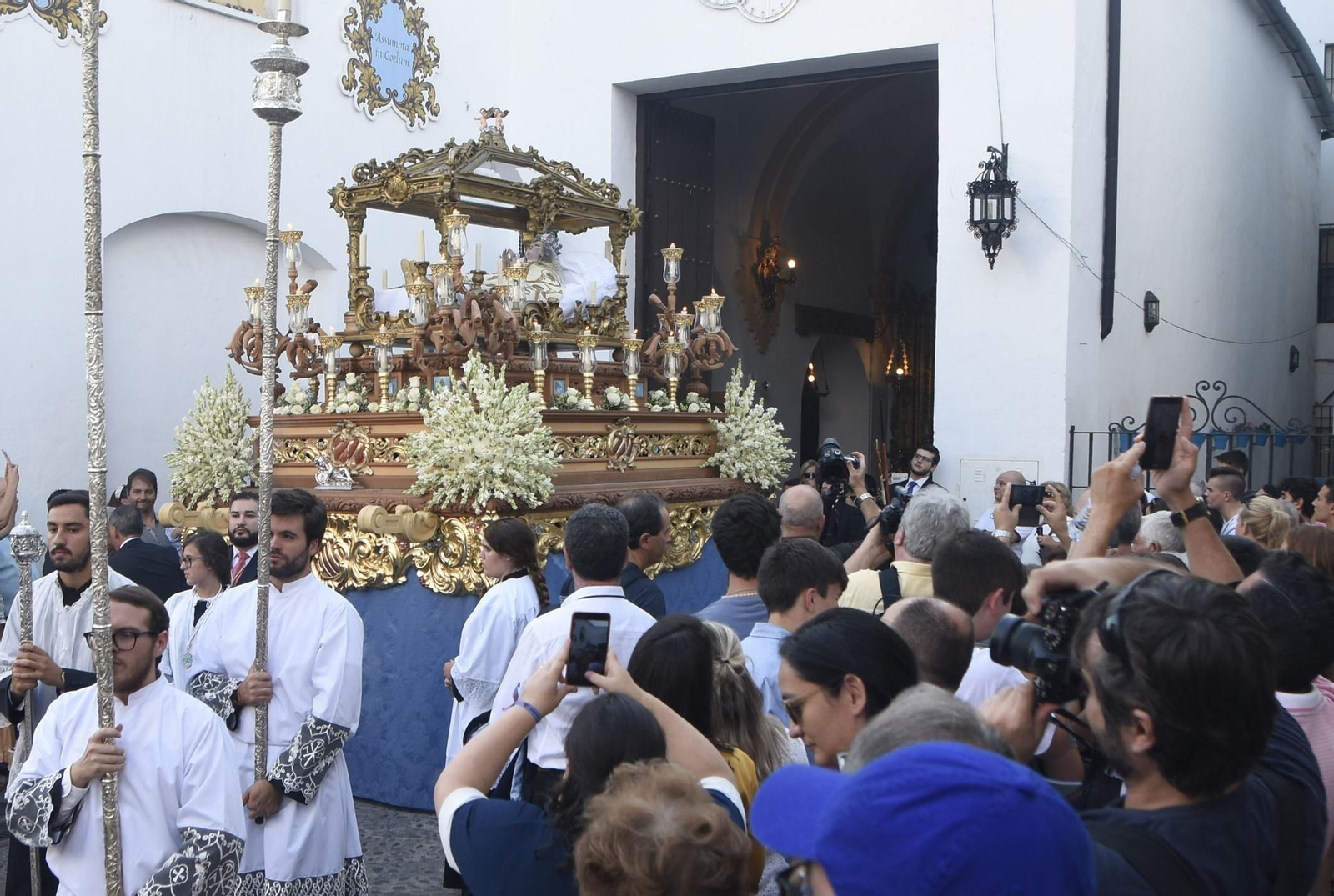 Salida de la Virgen del Tránsito el 15 de agosto del pasado año.