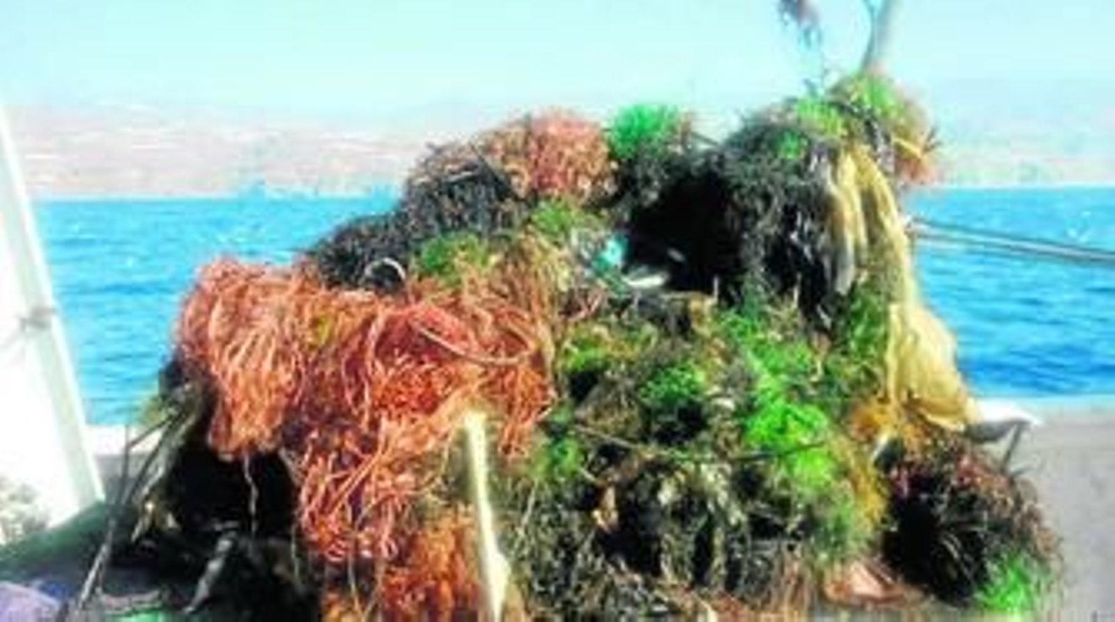 Estos restos se han sacado esta semana del fondo del mar.