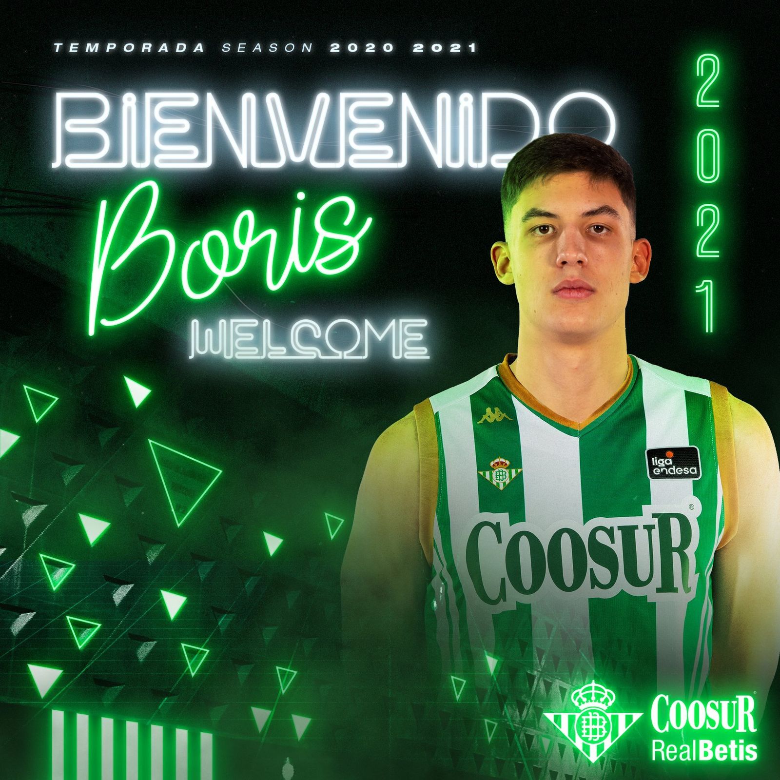 La imagen oficial de la cesión de Tisma por parte del Betis.