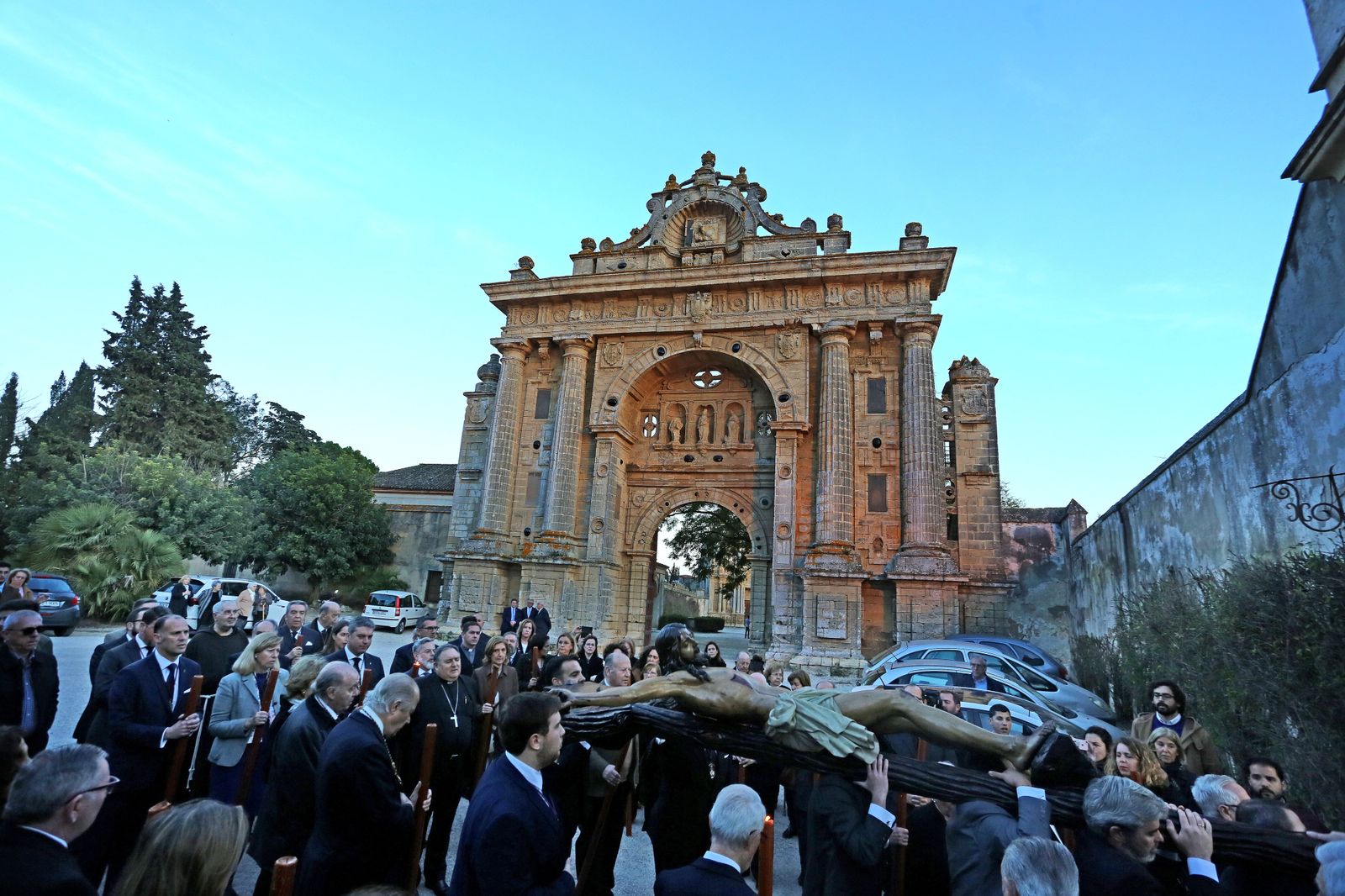 Traslado del Cristo de La Defensión en La Cartuja