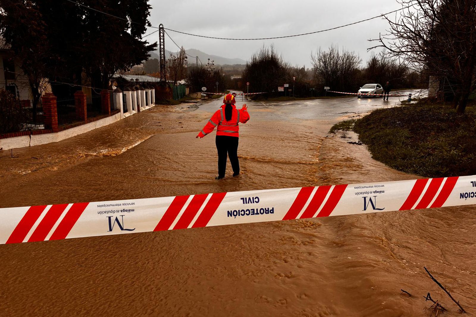 Cortes de carreteras en la Serranía de Ronda