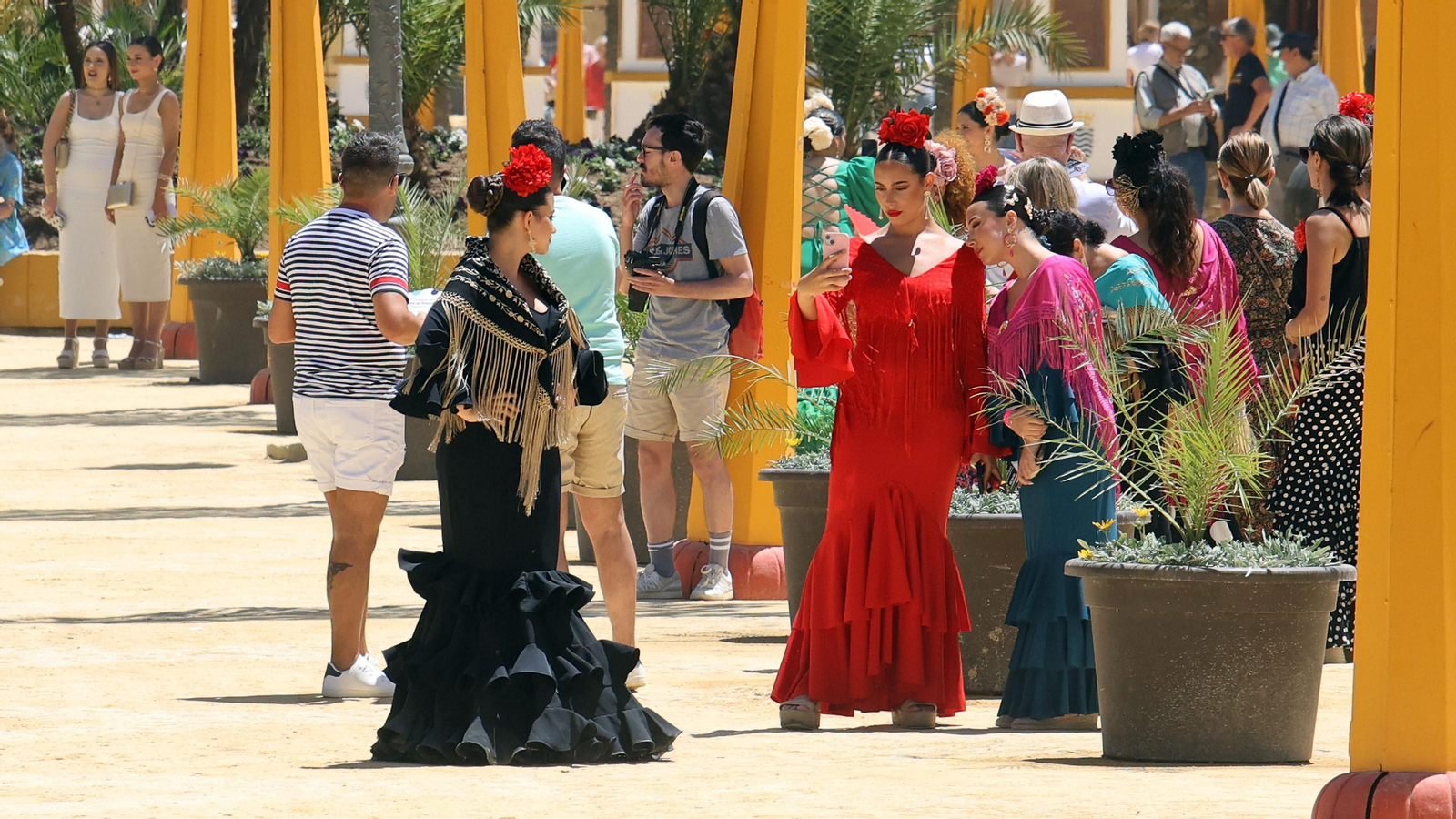 Imágenes del ambiente el miércoles en la Feria de Jerez 2024