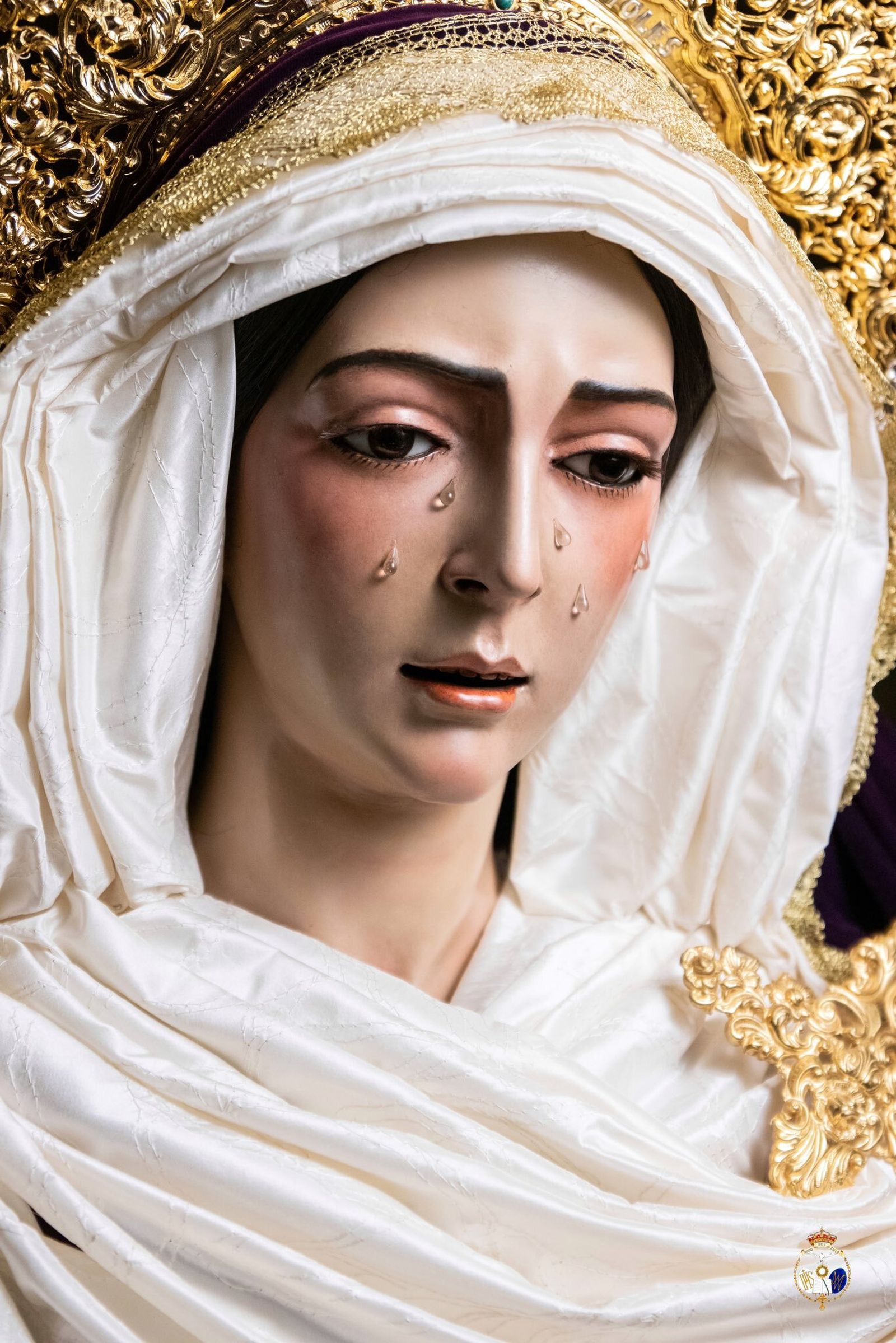 Otro plano de la Virgen del Rocío tras la restauración