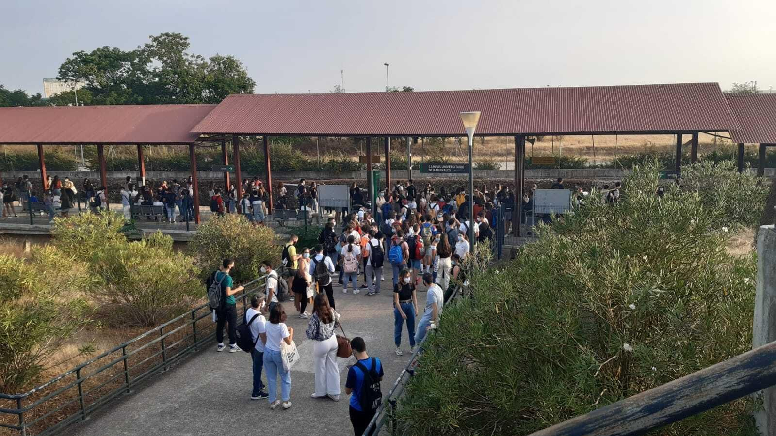 Aspecto que presenta estos días el apeadero de Rabanales.