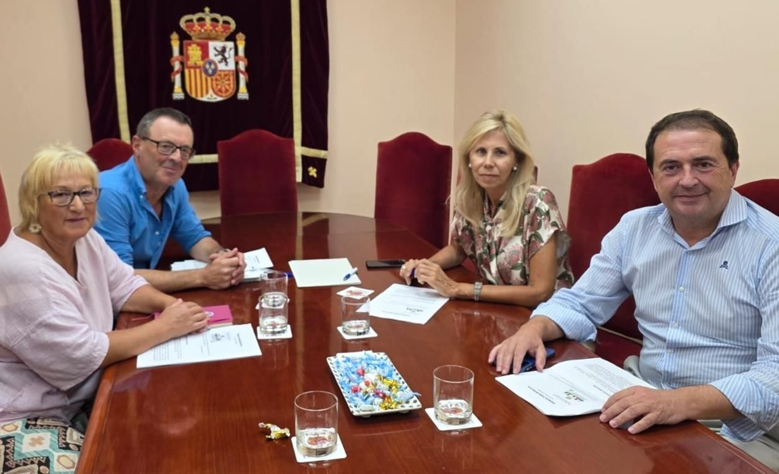 La Subdelegada del gobierno durante la reunión.
