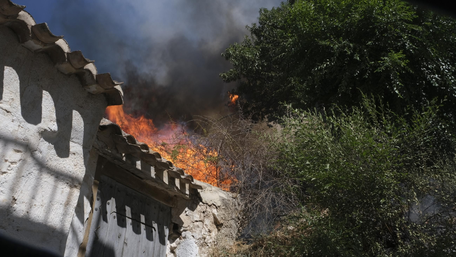Imágenes del incendio de Vélez Blanco