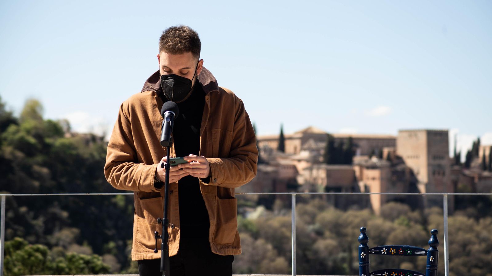 Juan Domingo Aguilar durante su intervención