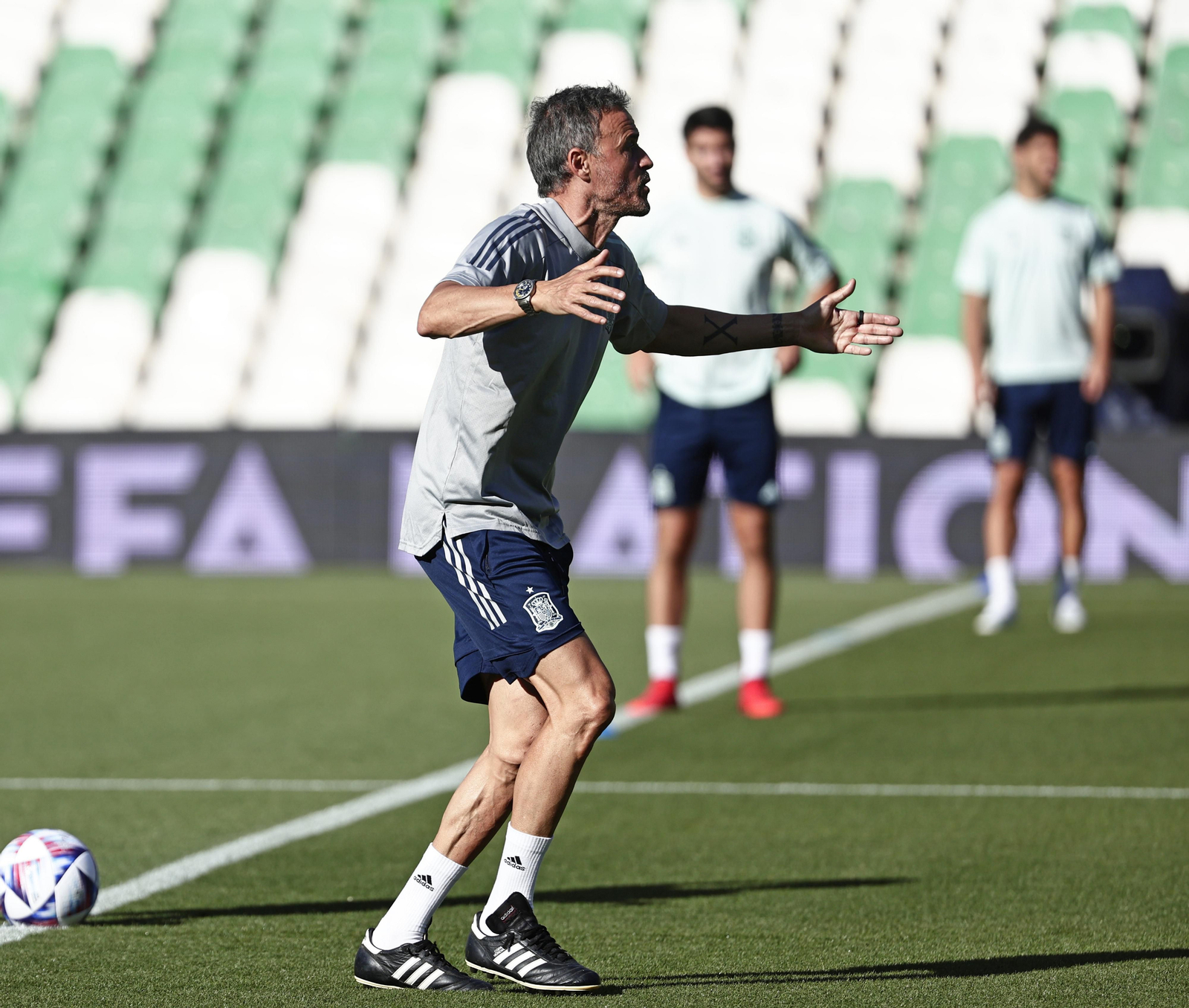 Las imágenes de la selección española en Sevilla