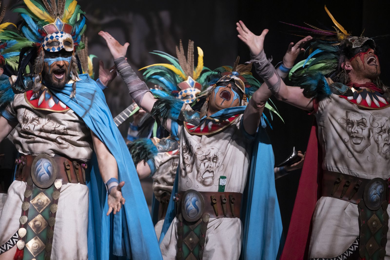 Imágenes de la actuación de la comparsa de Bollullos "El sacrificio" en el Carnaval Colombino