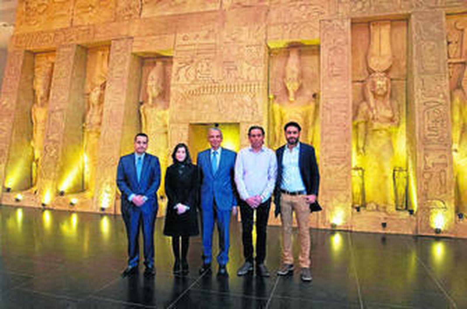El embajador de Egipto, Ahmed Ismael, y el consejero de Comercial Tarek Elkedny, en la muestra.