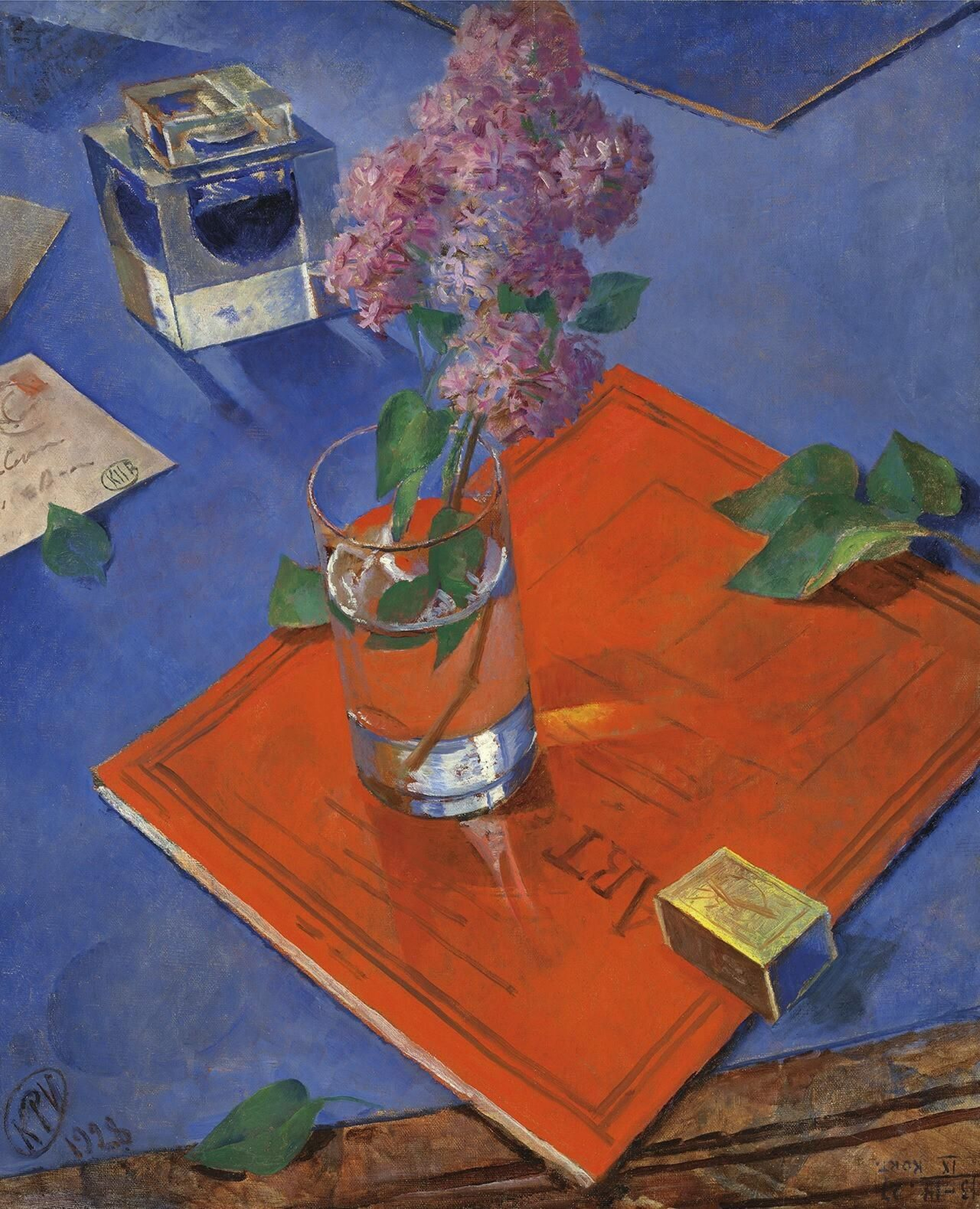 ‘Rama de cerezo en un vaso’ (1932), de K. S. Petrov-Vodkin.