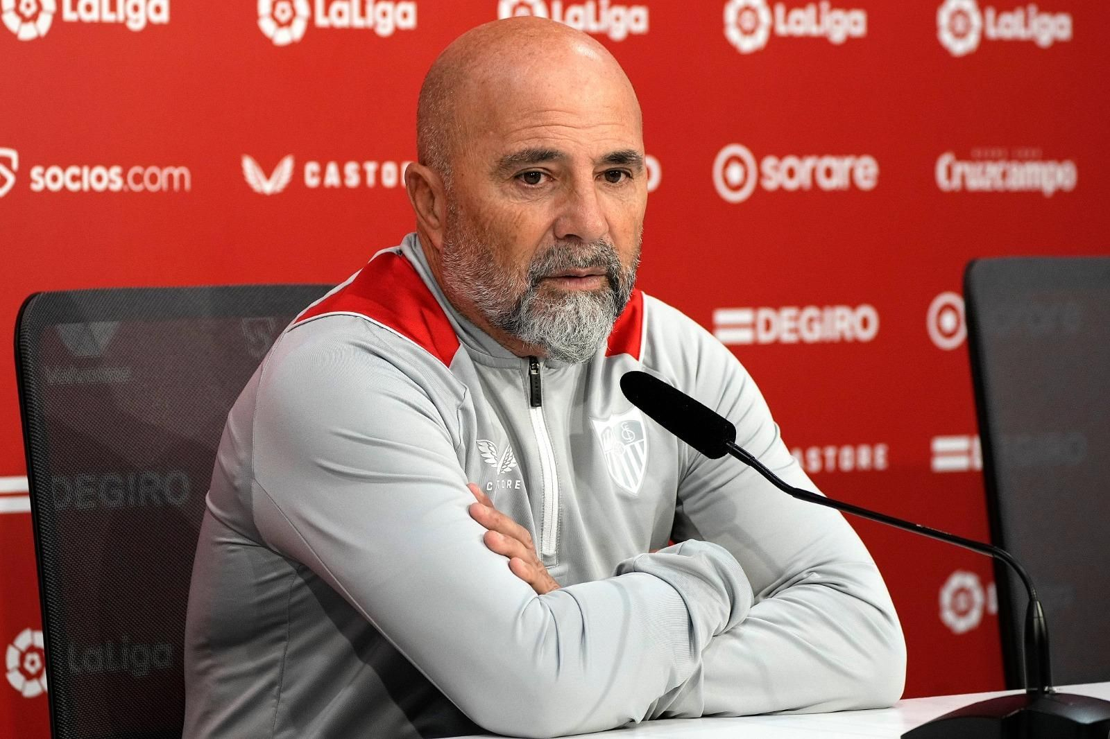 Jorge Sampaoli, en la rueda de prensa.
