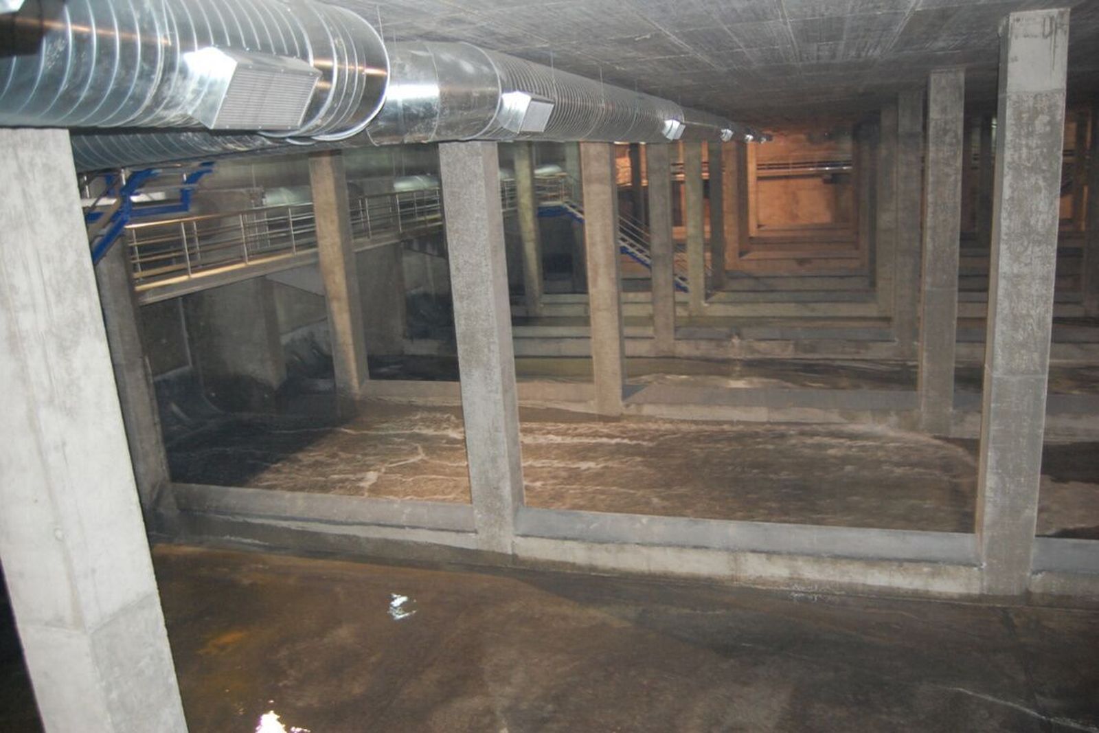 El tanque de tormentas alcalareño recogió este domingo 2 millones de litros de aguas pluviales