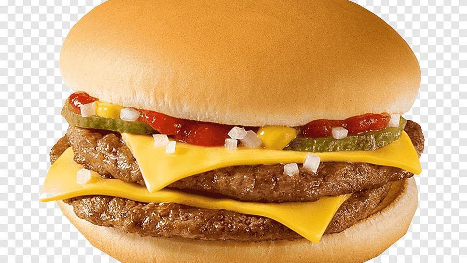 Hamburguesa doble con queso de McDonalds.