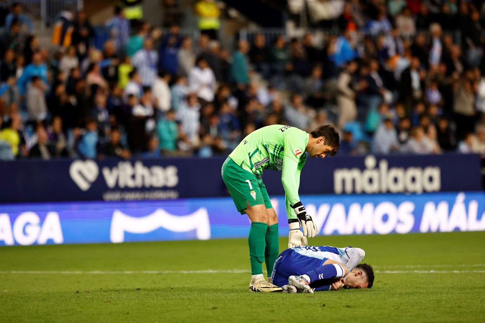 Las fotos del imponente ambiente en La Rosaleda en el Málaga - Córdoba CF