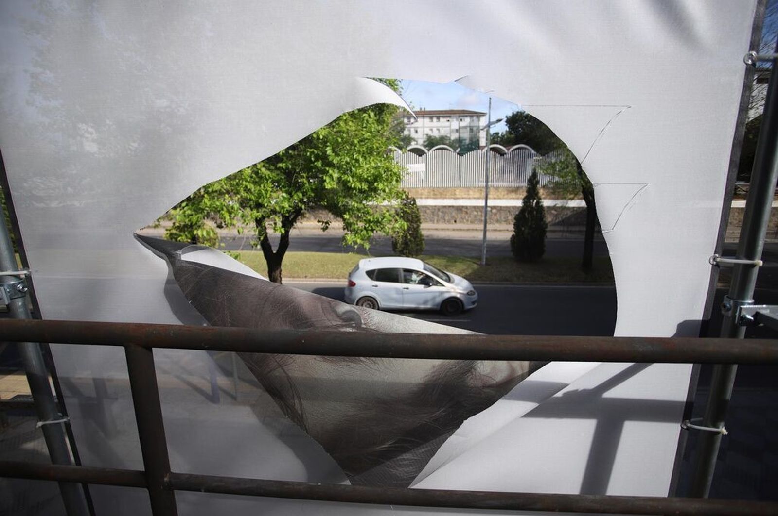 Una de las imágenes destrozadas en Santa Marta.