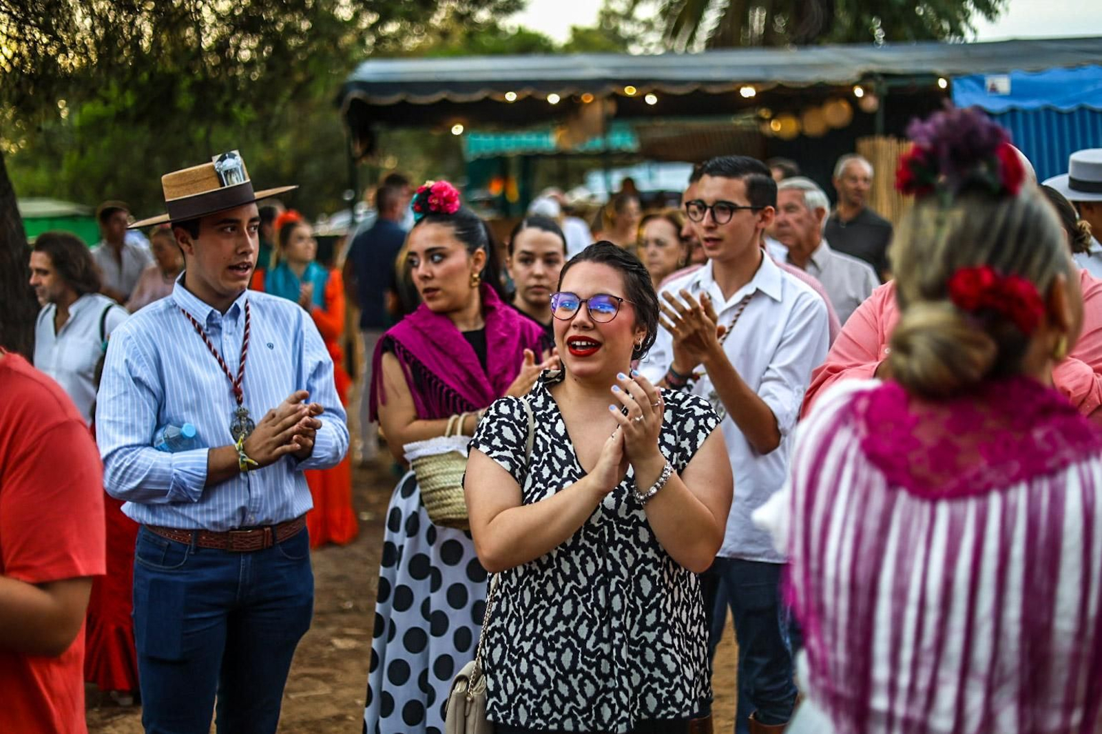 Imágenes de la procesión de Nuestra Señora de los Milagros, patrona de Palos de la Frontera, en la romería en el pinar de La Rábida