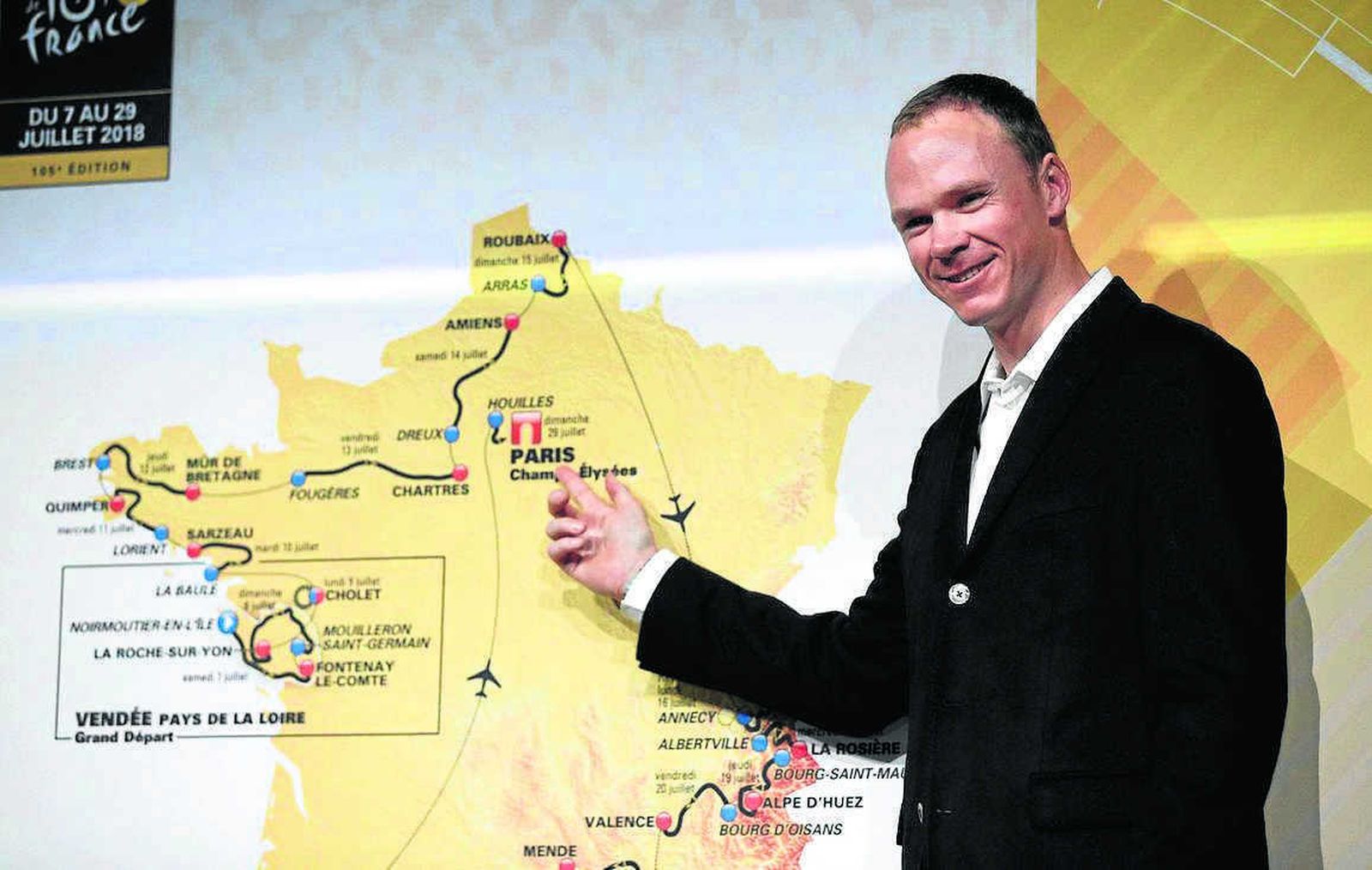 Chris Froome, el pasado 17 de octubre durante la presentación del Tour de Francia 2018.