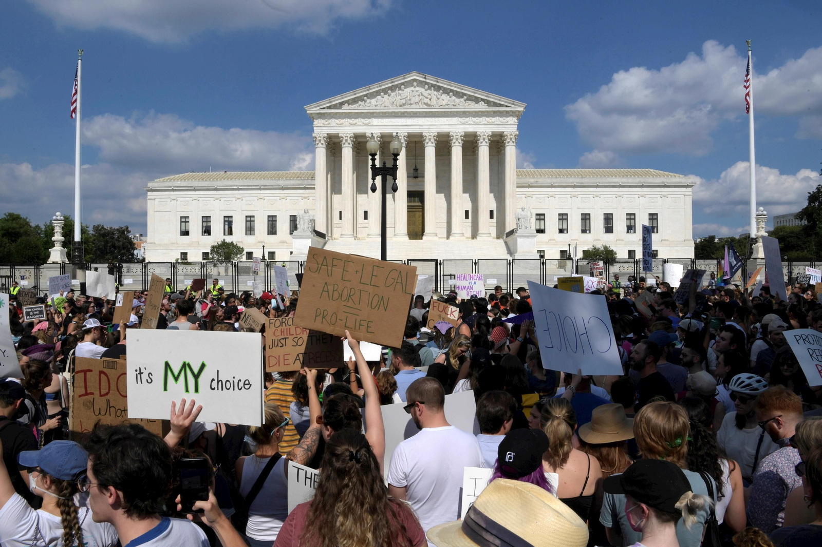 Activistas, durante la multitudinaria protesta en Washington.