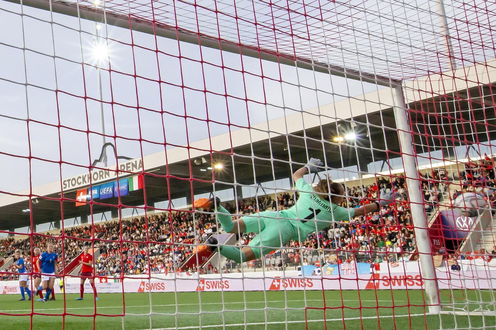 Partido de fútbol internacional.
