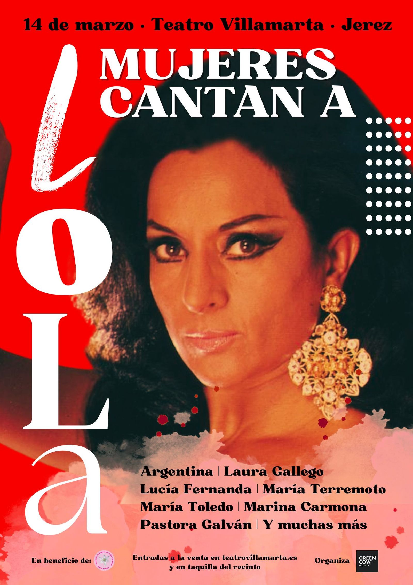 Cartel de 'Mujeres cantan a Lola Flores'.