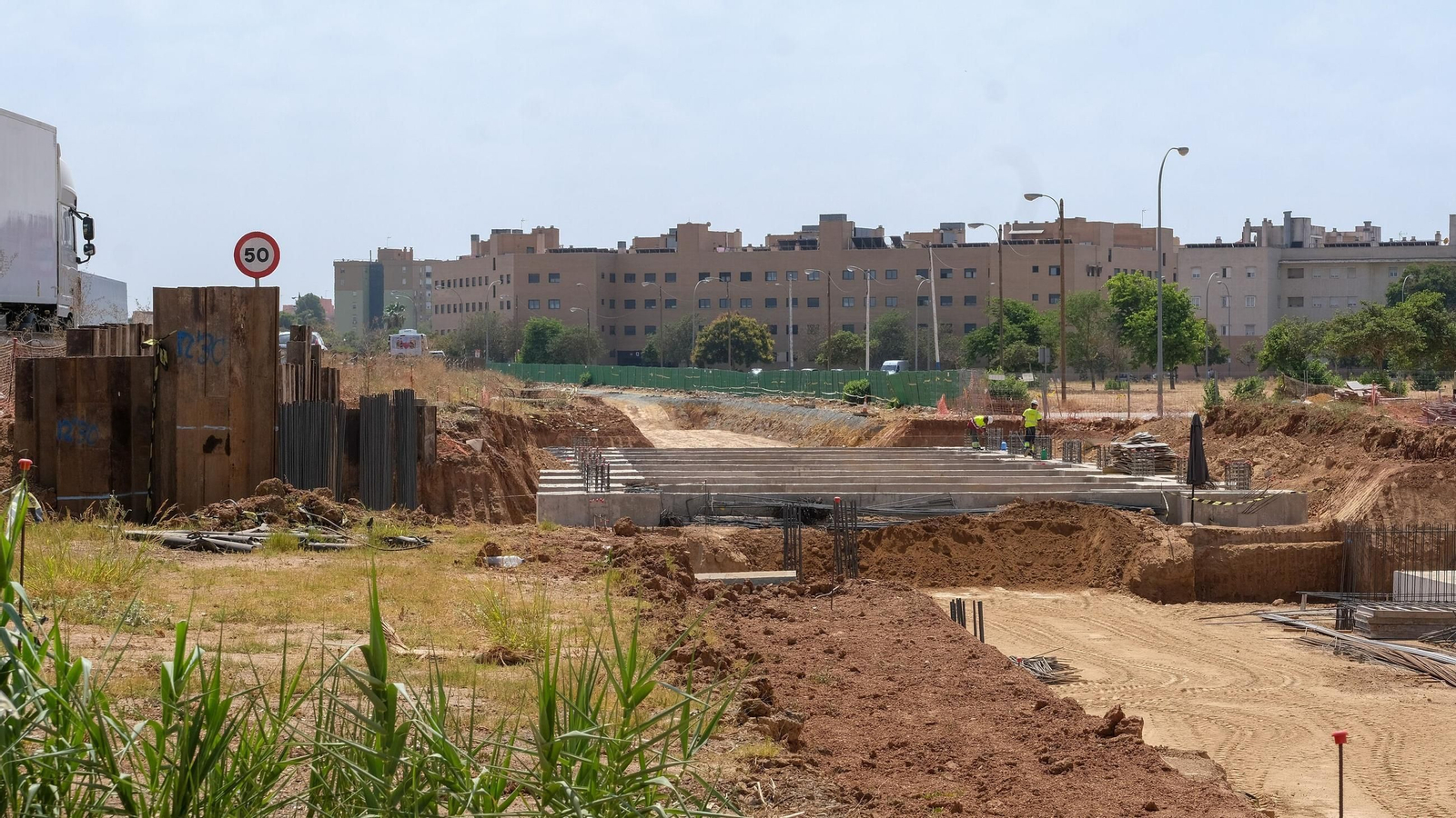 Así avanzan las obras del Metro de Sevilla en Pino Montano