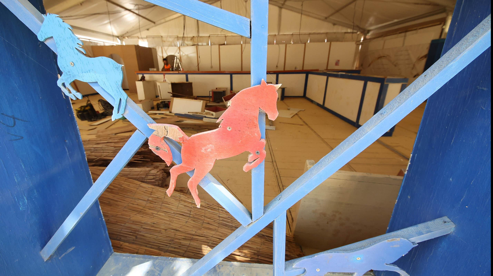 El montaje de la Feria de Jerez va a buen ritmo