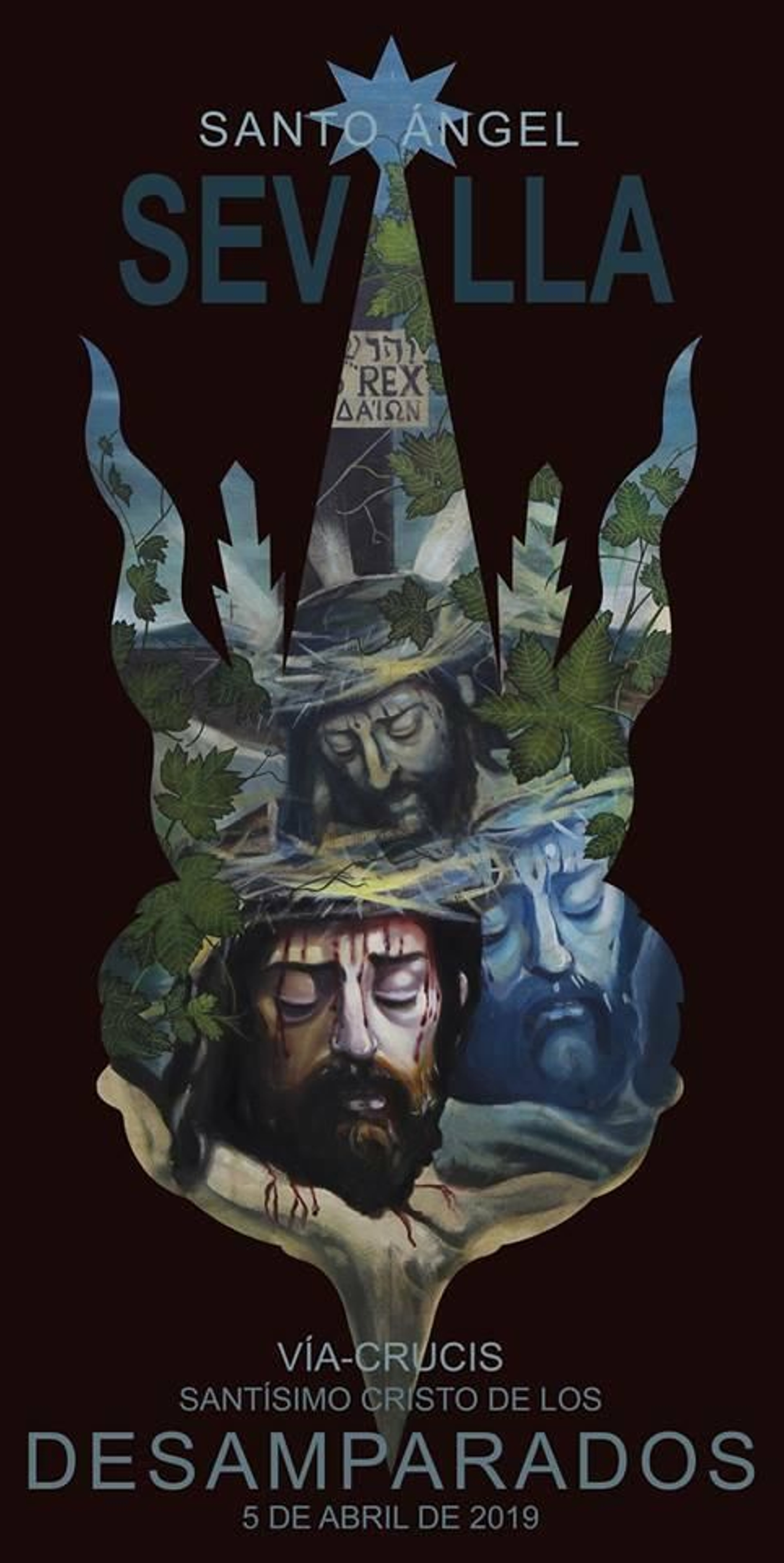 Cartel del vía crucis del Santo Ángel