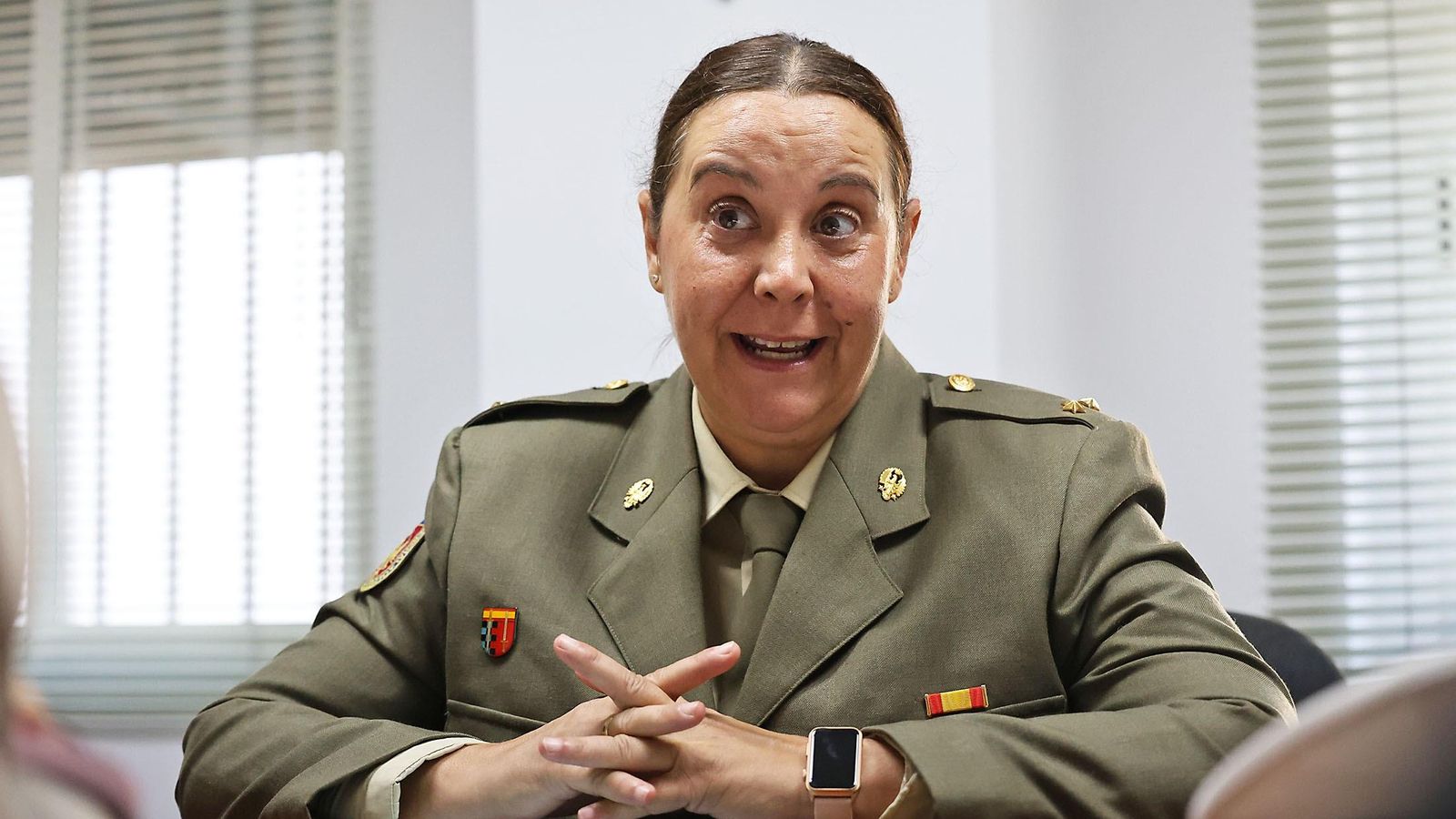 María Rodríguez García, reservista especializada en archivos y bibliotecas.