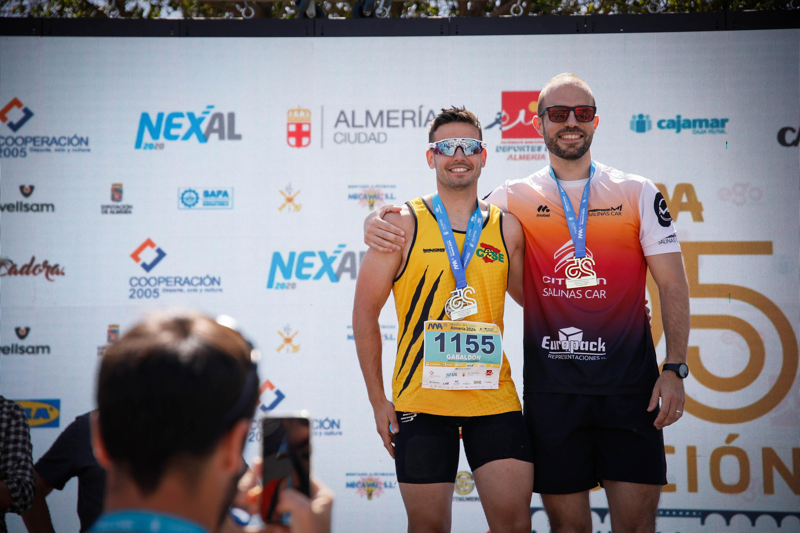 Imágenes de los premiados en la Media maratón de la Cuidad de Almería