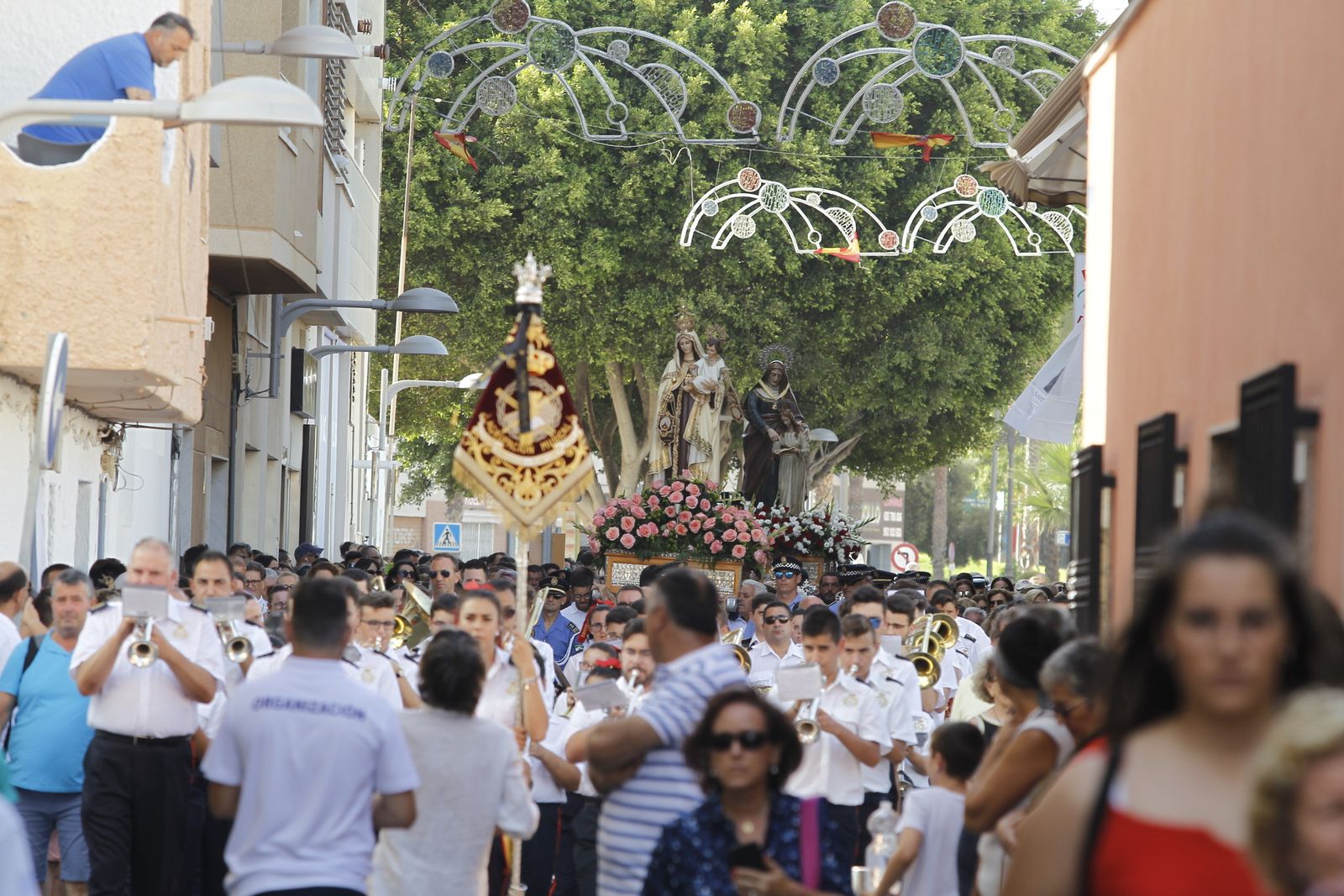 Fotogalería cucaña y procesión Fiestas Santa Ana Roquetas de Mar