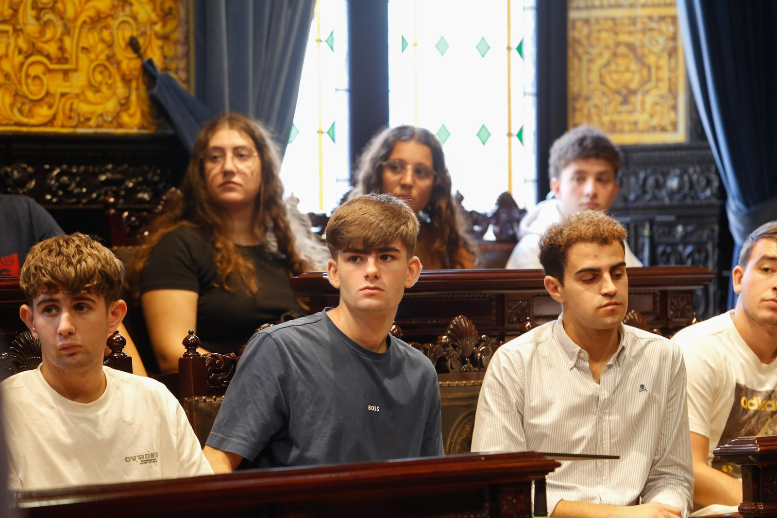 Fotos de la mesa redonda sobre economía azul y sostenibilidad, de las Cátedras Telefónica y la UCA
