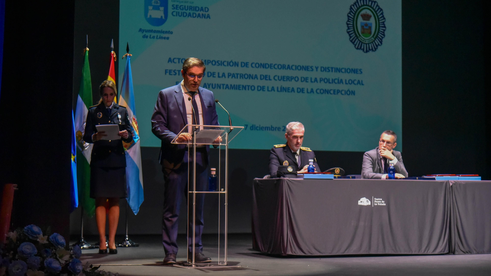 El acto de entrega de distinciones por la festividad del Cuerpo de la Policía Local de La Línea, en imágenes