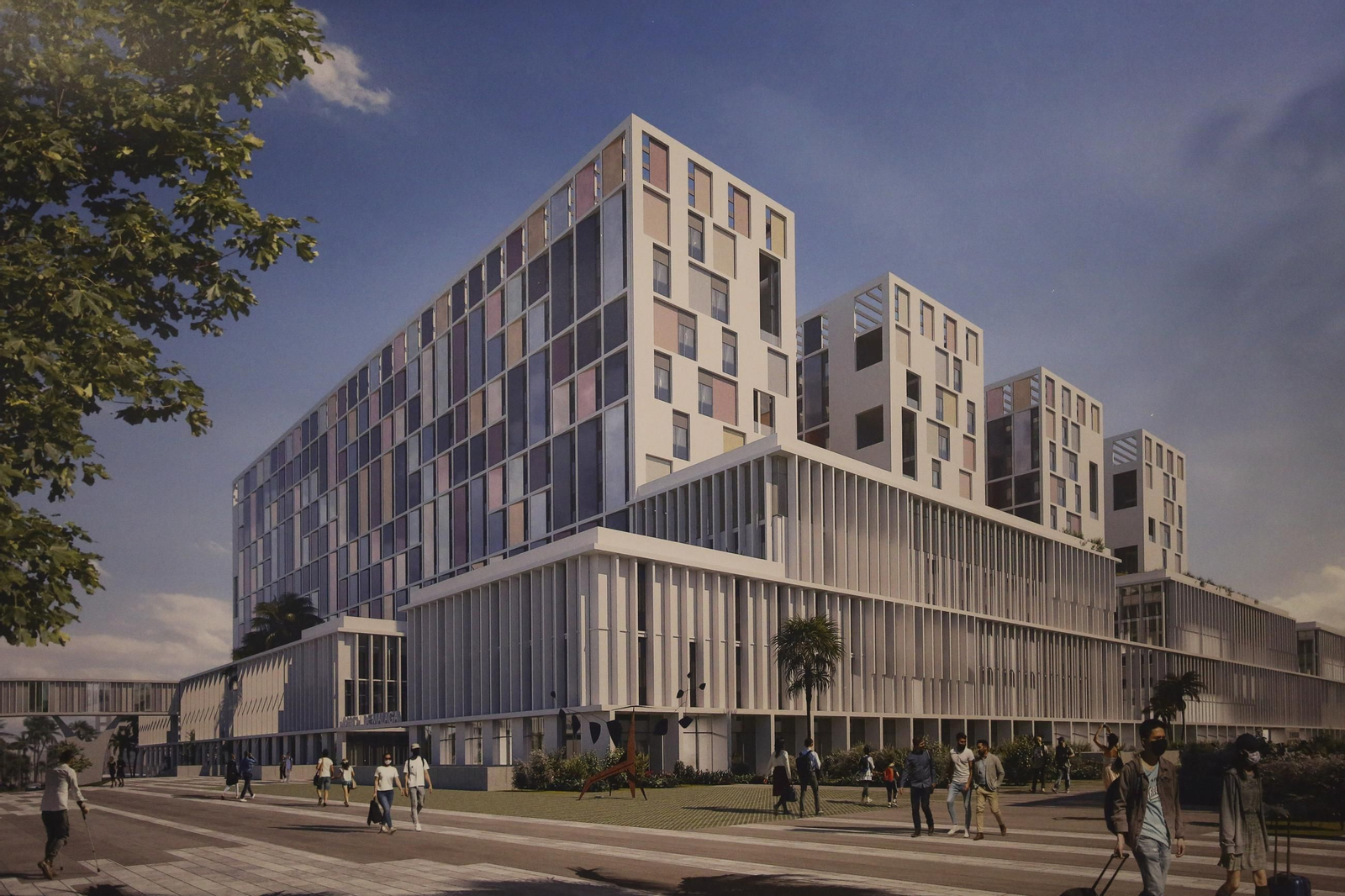 Maqueta del nuevo hospital de Málaga.