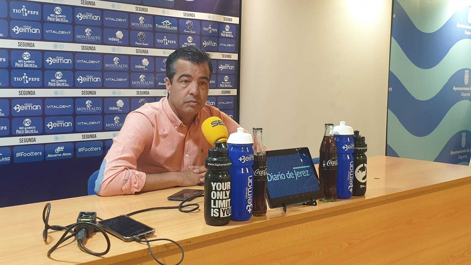 Pérez Herrera, en una rueda de prensa en Chapín.