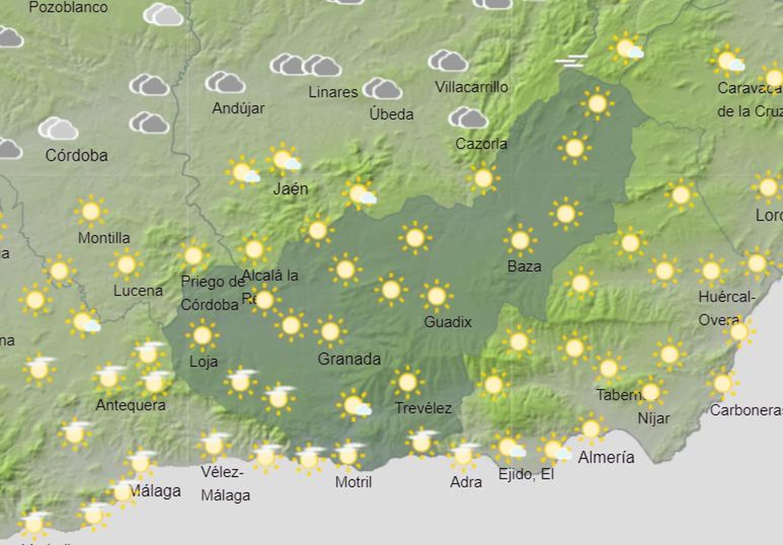 Tiempo en Granada | Siguen aumentando las temperaturas en la provincia por el veranillo de San Martin