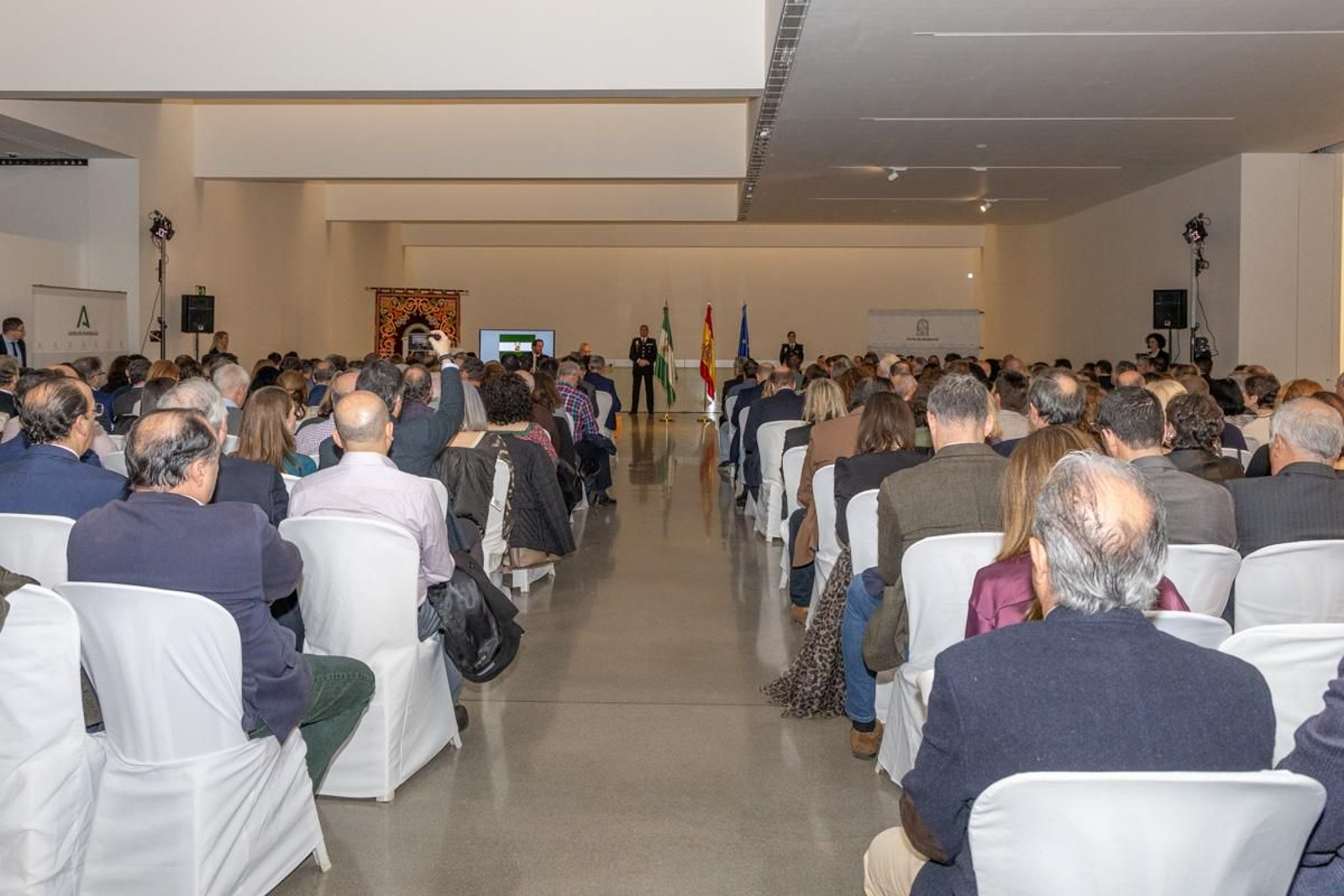Acto institucional de la Bandera que organiza la Junta de Andalucía en el Museo Íbero