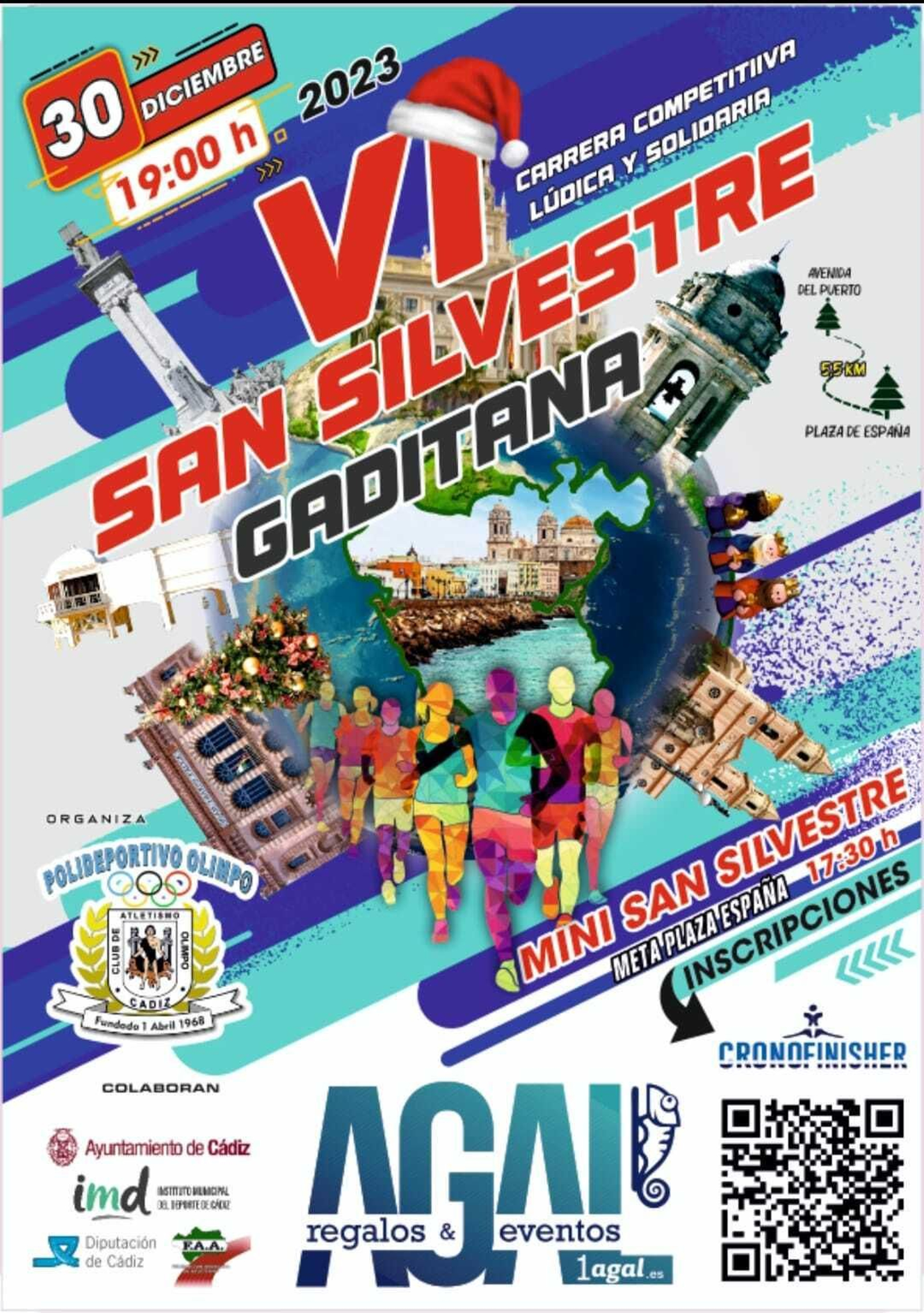 Cartel de la VI San Silvestre Gaditana.