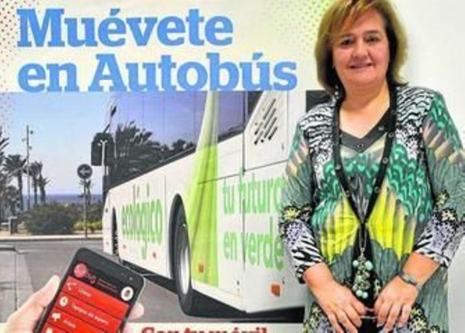 La concejal de Seguridad y Movilidad durante la presentación ayer de la nueva aplicación de Surbús.