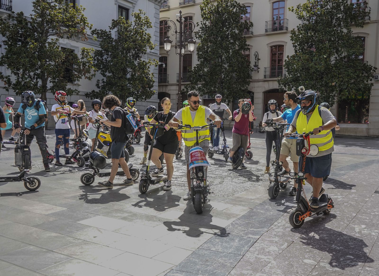 Concentración de patinetas